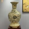 Bình Phú Quý H65 hoạ tiết phù dung vẽ vàng 24k PQPD04