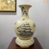 Bình Phú Quý Gốm Chu Đậu hoạ tiết Thuận Buồm Xuôi Gió truyền thống H45