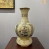 Bình Phú Quý Gốm Chu Đậu vẽ vàng 24k hoạ tiết tứ cảnh PQTC01