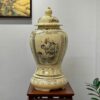 Choé Gốm Chu Đậu H60 hoạ tiết tứ cảnh vẽ vàng 24k ý nghĩa