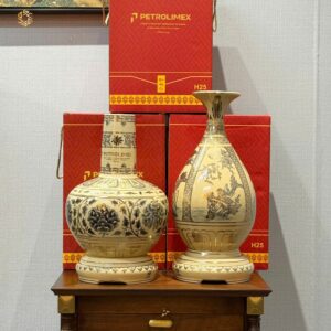 Quà Tặng Gốm Chu Đậu Cặp Bình Hoa Lam – Tỳ Bà, Thiết Kế Theo Từng Sự Kiện